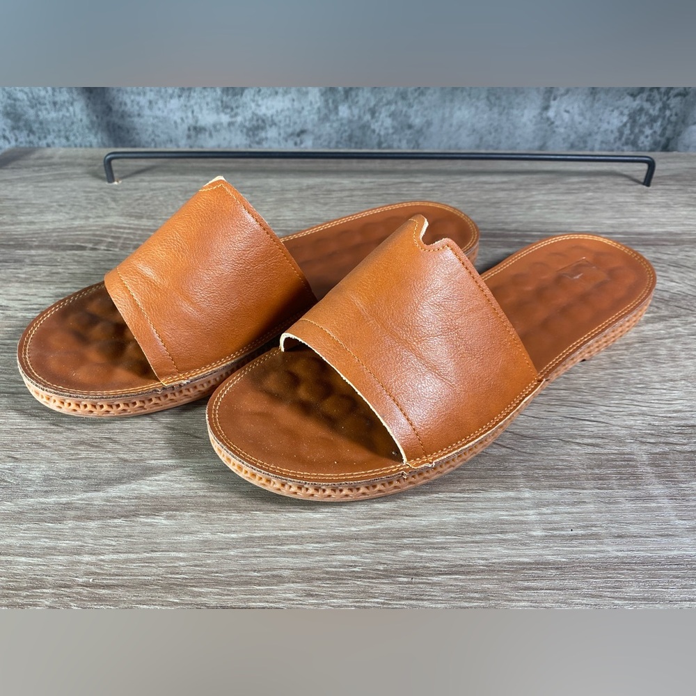 Camel Colored Summer Slides